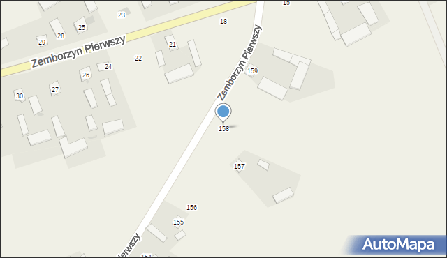 Zemborzyn Pierwszy, Zemborzyn Pierwszy, 158, mapa Zemborzyn Pierwszy