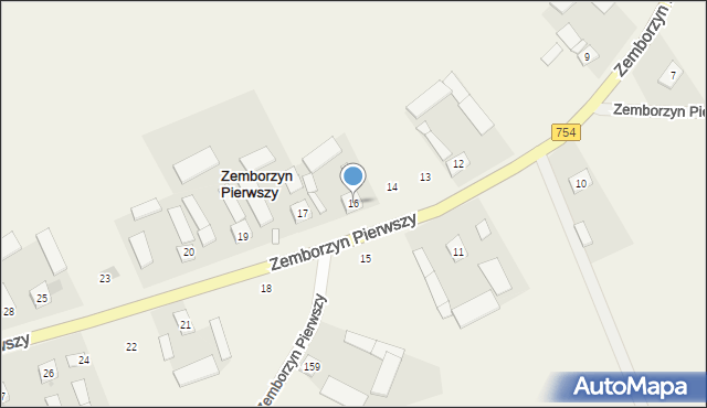 Zemborzyn Pierwszy, Zemborzyn Pierwszy, 16, mapa Zemborzyn Pierwszy