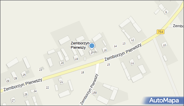 Zemborzyn Pierwszy, Zemborzyn Pierwszy, 17, mapa Zemborzyn Pierwszy