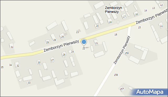 Zemborzyn Pierwszy, Zemborzyn Pierwszy, 22, mapa Zemborzyn Pierwszy