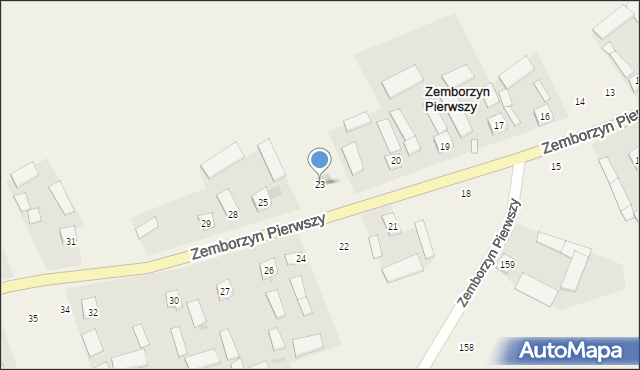 Zemborzyn Pierwszy, Zemborzyn Pierwszy, 23, mapa Zemborzyn Pierwszy