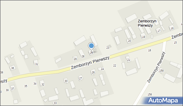 Zemborzyn Pierwszy, Zemborzyn Pierwszy, 25, mapa Zemborzyn Pierwszy