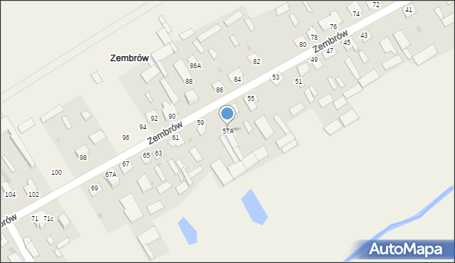 Zembrów, Zembrów, 57A, mapa Zembrów