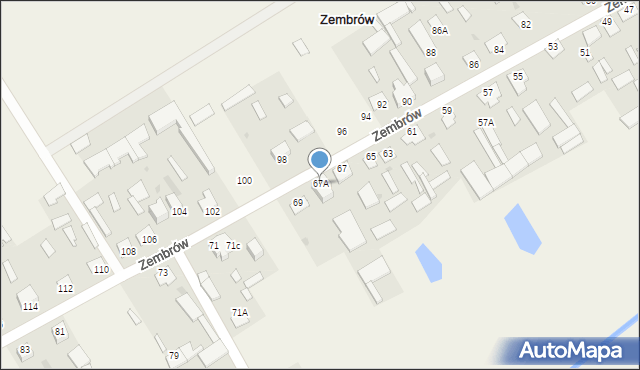 Zembrów, Zembrów, 67A, mapa Zembrów