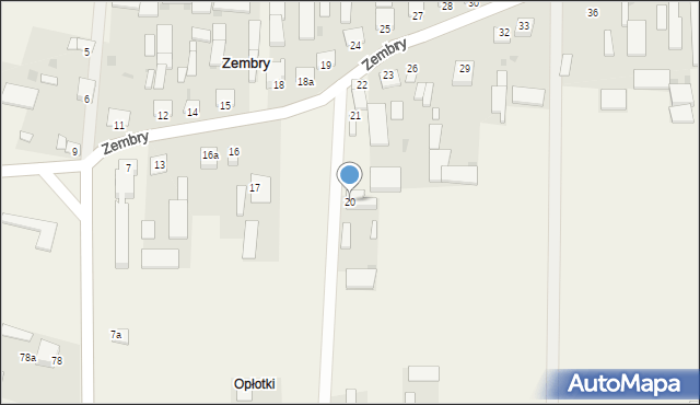 Zembry, Zembry, 20, mapa Zembry