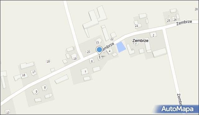 Zembrze, Zembrze, 5, mapa Zembrze