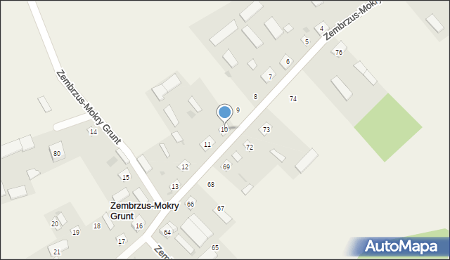 Zembrzus-Mokry Grunt, Zembrzus-Mokry Grunt, 10, mapa Zembrzus-Mokry Grunt