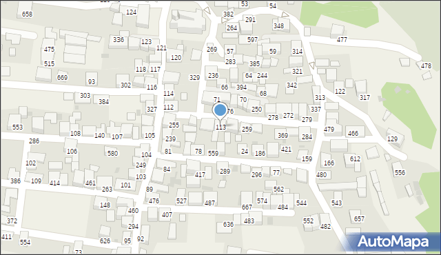 Zembrzyce, Zembrzyce, 113, mapa Zembrzyce