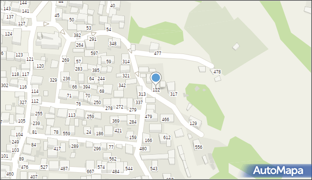 Zembrzyce, Zembrzyce, 122, mapa Zembrzyce