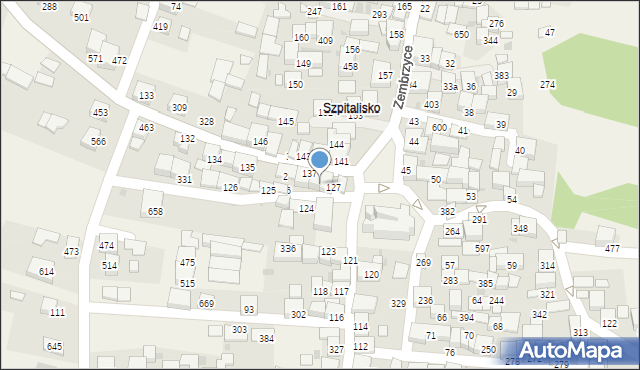 Zembrzyce, Zembrzyce, 138, mapa Zembrzyce