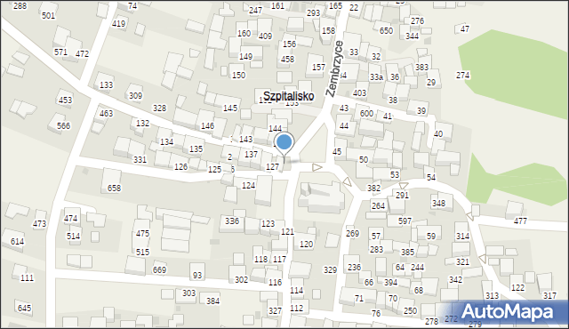 Zembrzyce, Zembrzyce, 139, mapa Zembrzyce