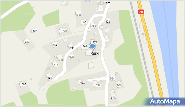 Zembrzyce, Zembrzyce, 206, mapa Zembrzyce