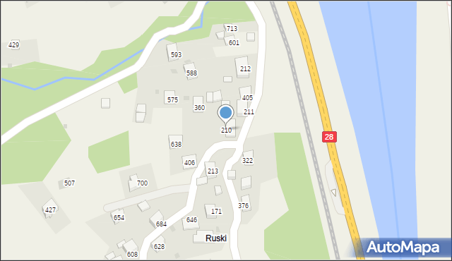 Zembrzyce, Zembrzyce, 210, mapa Zembrzyce