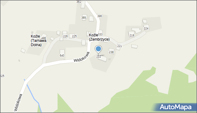 Zembrzyce, Zembrzyce, 222, mapa Zembrzyce