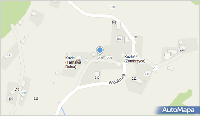 Zembrzyce, Zembrzyce, 226, mapa Zembrzyce