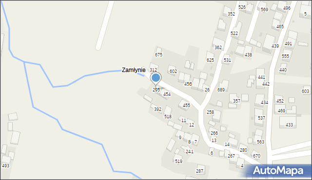 Zembrzyce, Zembrzyce, 295, mapa Zembrzyce