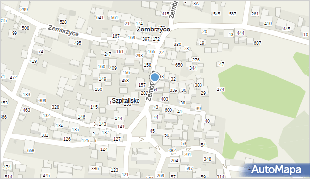 Zembrzyce, Zembrzyce, 34, mapa Zembrzyce