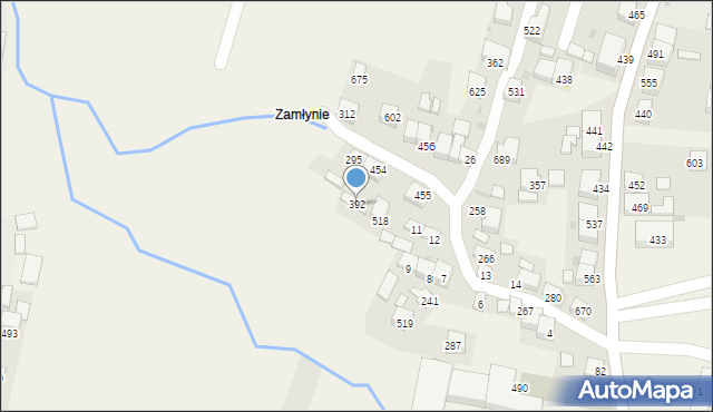 Zembrzyce, Zembrzyce, 392, mapa Zembrzyce