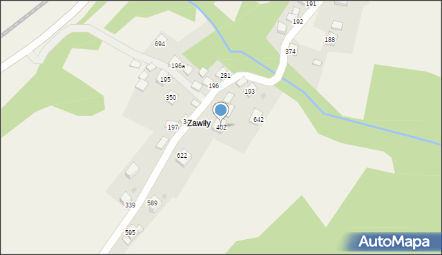 Zembrzyce, Zembrzyce, 402, mapa Zembrzyce