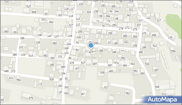 Zembrzyce, Zembrzyce, 417, mapa Zembrzyce