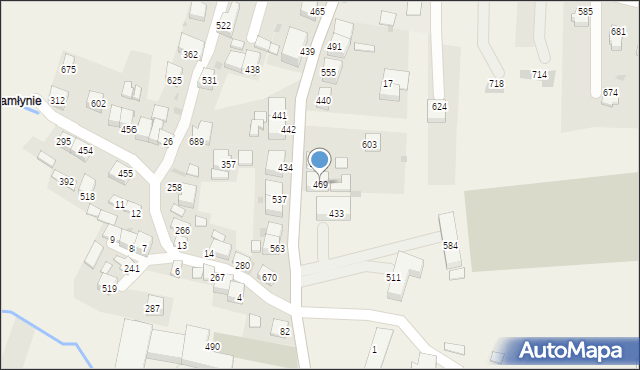 Zembrzyce, Zembrzyce, 469, mapa Zembrzyce