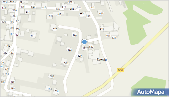 Zembrzyce, Zembrzyce, 492, mapa Zembrzyce
