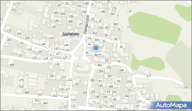 Zembrzyce, Zembrzyce, 50, mapa Zembrzyce