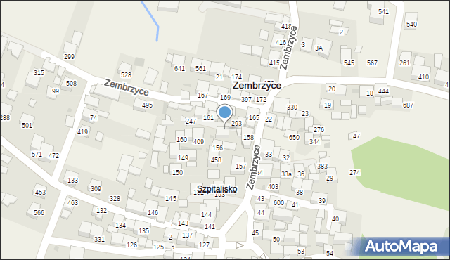 Zembrzyce, Zembrzyce, 506, mapa Zembrzyce