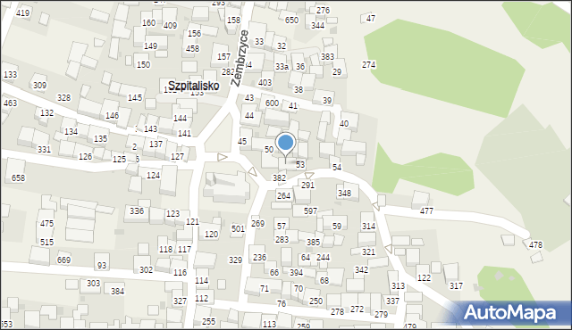 Zembrzyce, Zembrzyce, 52, mapa Zembrzyce