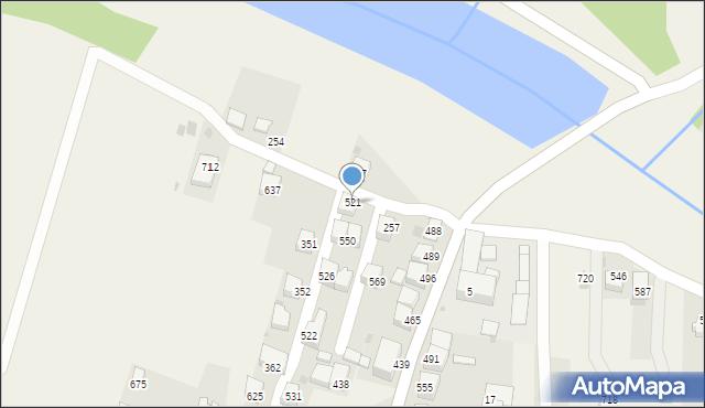 Zembrzyce, Zembrzyce, 521, mapa Zembrzyce