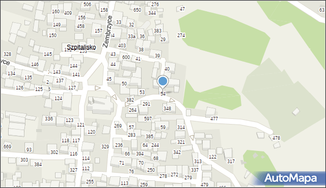 Zembrzyce, Zembrzyce, 54, mapa Zembrzyce