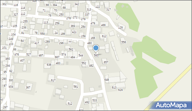 Zembrzyce, Zembrzyce, 543, mapa Zembrzyce