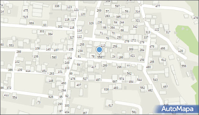 Zembrzyce, Zembrzyce, 559, mapa Zembrzyce