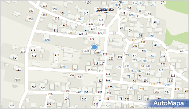 Zembrzyce, Zembrzyce, 634, mapa Zembrzyce