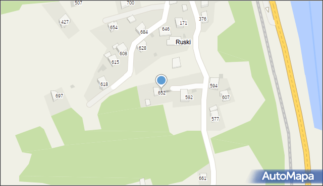 Zembrzyce, Zembrzyce, 652, mapa Zembrzyce