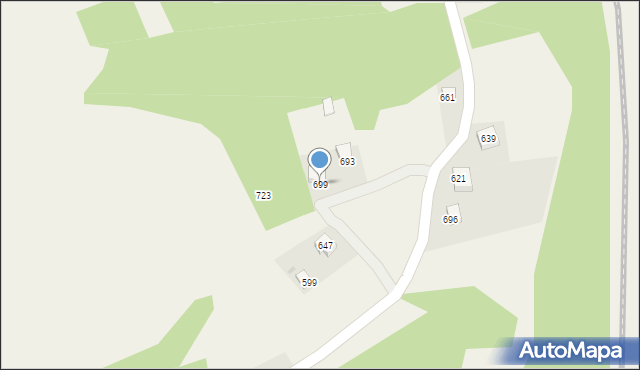 Zembrzyce, Zembrzyce, 699, mapa Zembrzyce