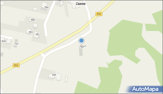 Zembrzyce, Zembrzyce, 702, mapa Zembrzyce