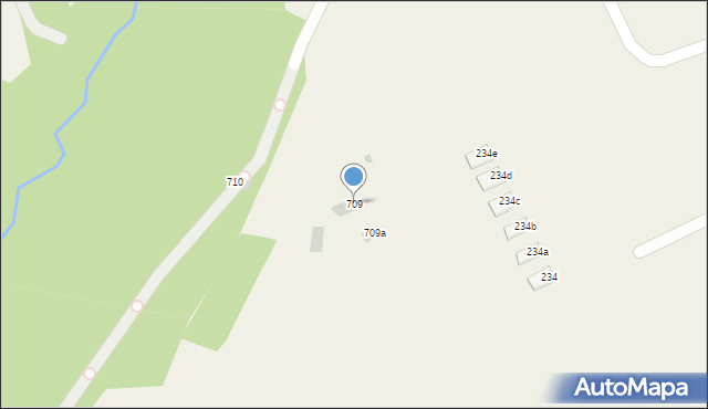 Zembrzyce, Zembrzyce, 709, mapa Zembrzyce