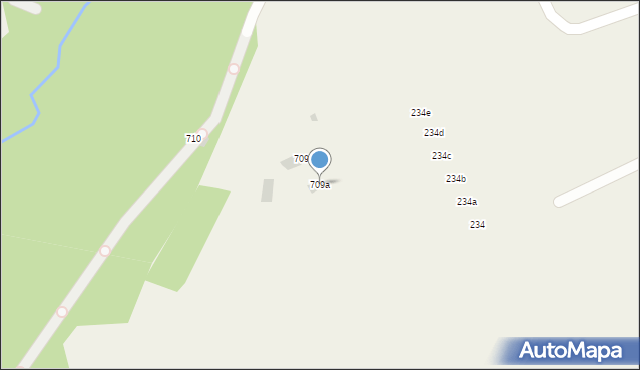 Zembrzyce, Zembrzyce, 709a, mapa Zembrzyce