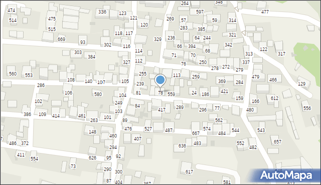 Zembrzyce, Zembrzyce, 78, mapa Zembrzyce