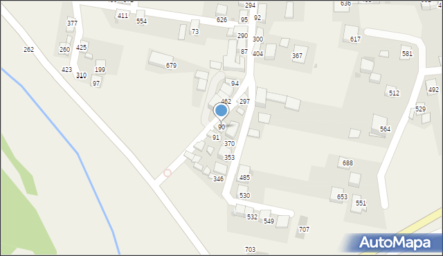 Zembrzyce, Zembrzyce, 90, mapa Zembrzyce