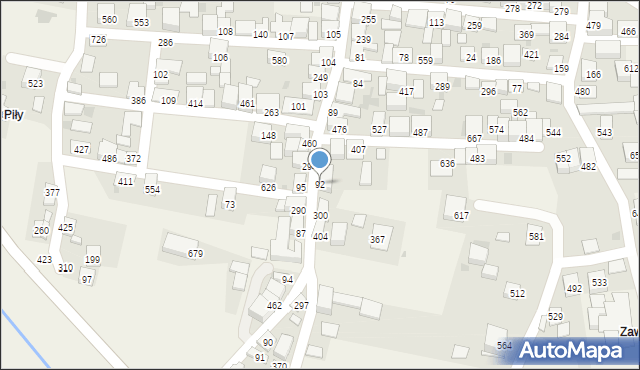 Zembrzyce, Zembrzyce, 92, mapa Zembrzyce