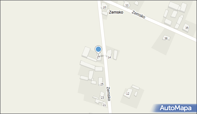 Zemsko, Zemsko, 27, mapa Zemsko