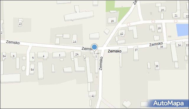 Zemsko, Zemsko, 1b, mapa Zemsko