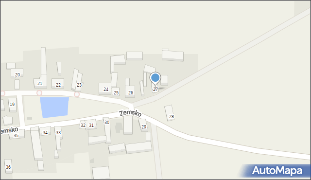 Zemsko, Zemsko, 27, mapa Zemsko