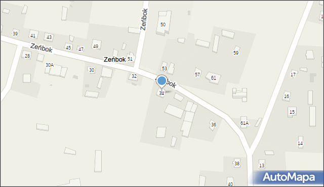 Zeńbok, Zeńbok, 34, mapa Zeńbok