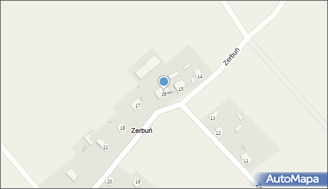 Zerbuń, Zerbuń, 16, mapa Zerbuń