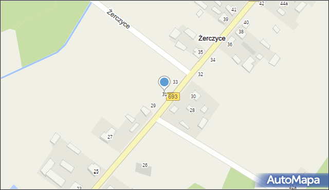 Żerczyce, Żerczyce, 31, mapa Żerczyce