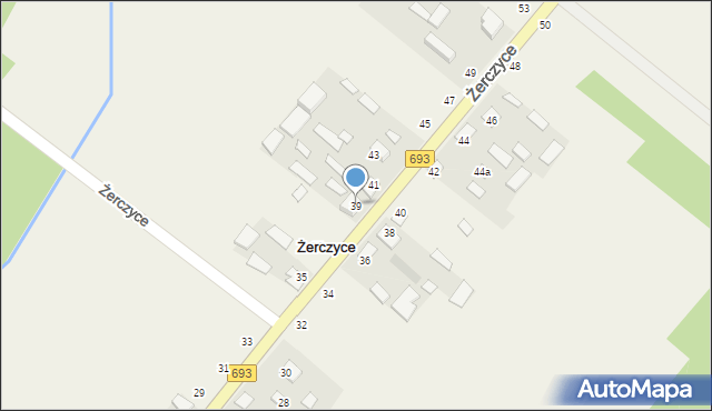 Żerczyce, Żerczyce, 39, mapa Żerczyce