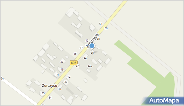 Żerczyce, Żerczyce, 46, mapa Żerczyce